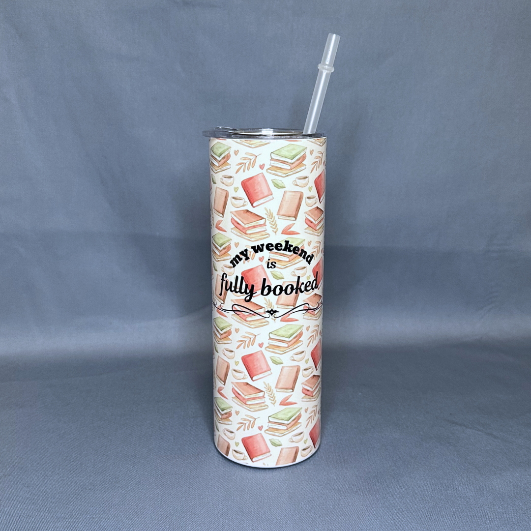 Fully Booked - Metal Tumbler with lid (Insulated)