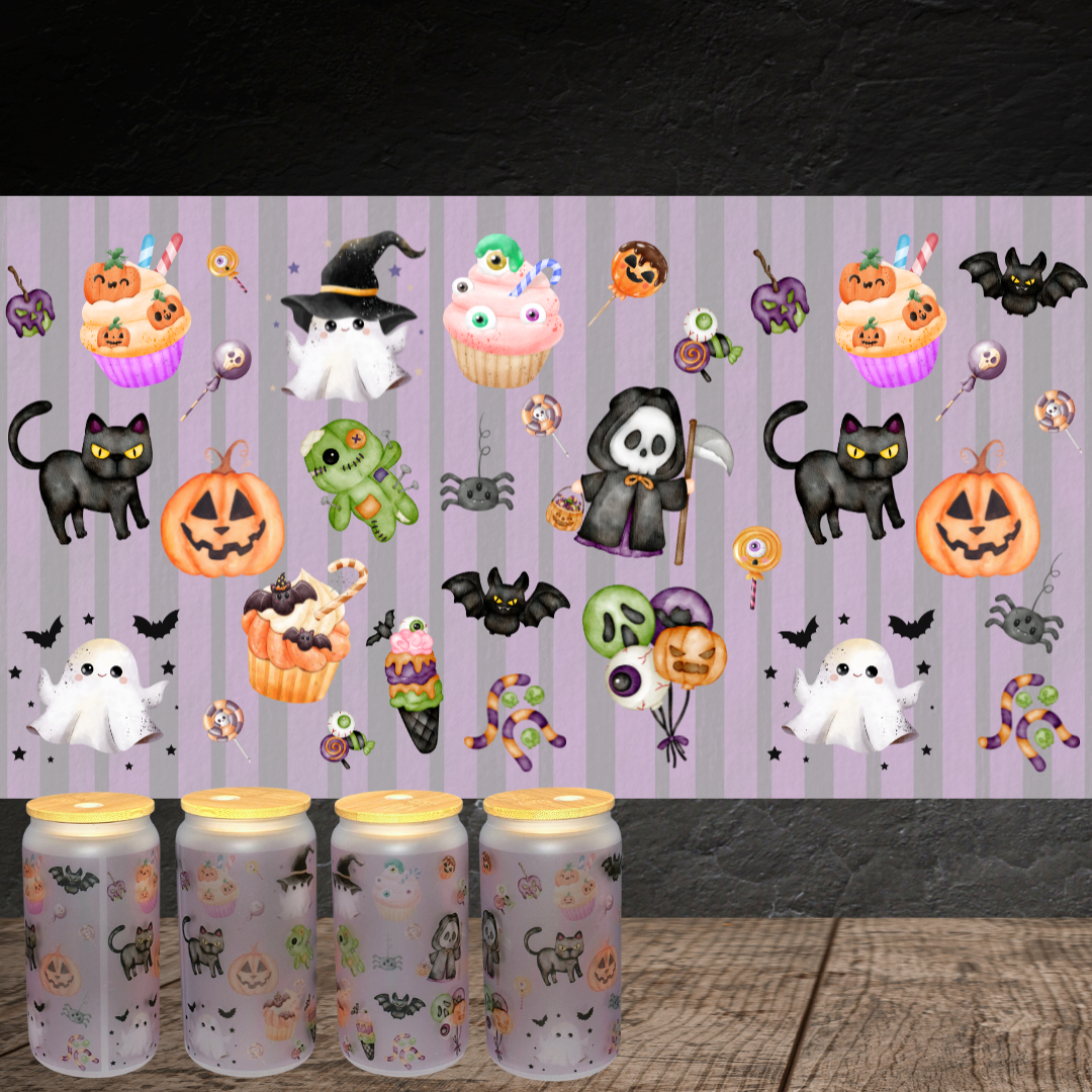 Customisable wrap around Glass Tumbler-SINGLE PHOTO