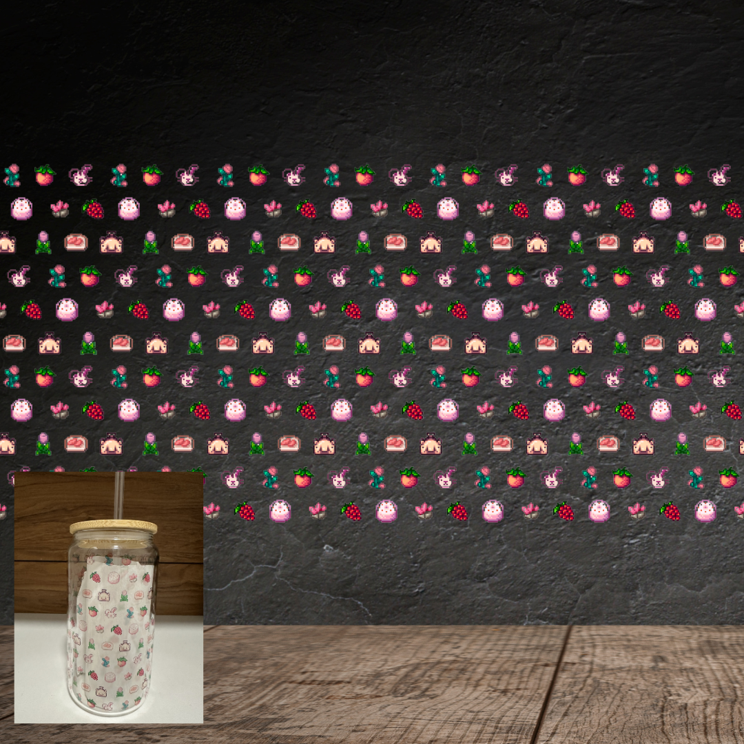 Customisable wrap around Glass Tumbler-SINGLE PHOTO