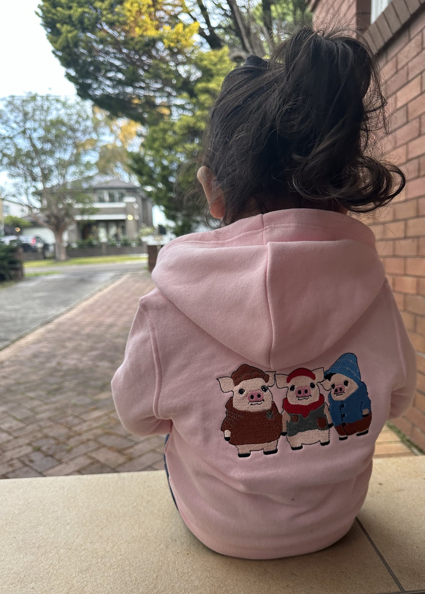 Three little pigs kids hoodie