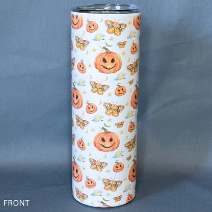Pumpkin Moth - Metal Tumbler with lid (Insulated)