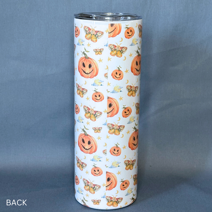 Pumpkin Moth - Metal Tumbler with lid (Insulated)