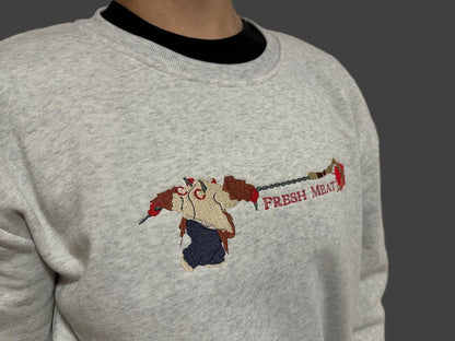 Hook crewneck with sleeve detail