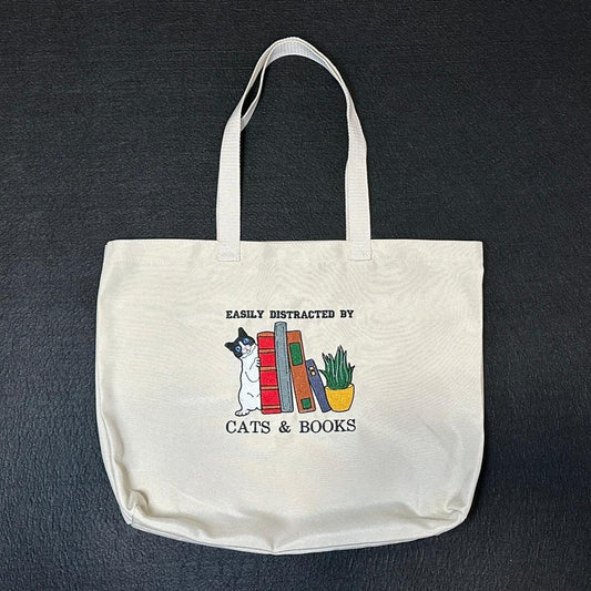 Cats & Books Tote bag